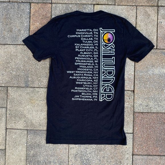 JOSH TURNER Country Music World Tour Black T Shirt With Dates Size Small - Picture 8 of 8